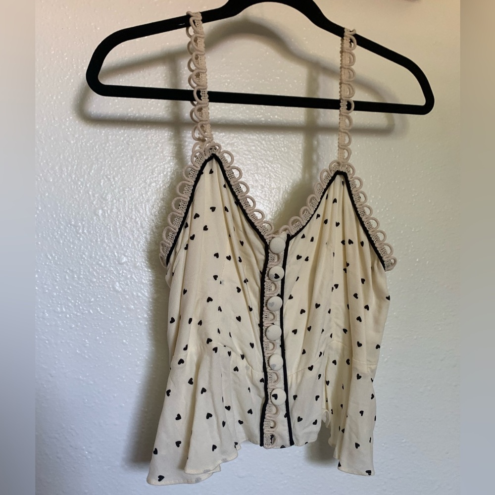 Free People Hearts Crop Top